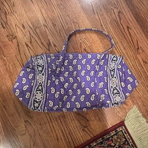 Vera Bradley purple paisley vintage duffel bag